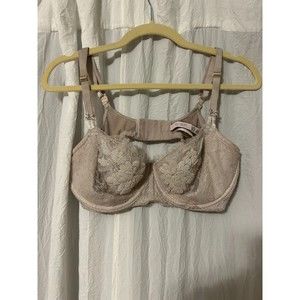 VICTORIA'S SECRET DREAM ANGELS PUSH-UP WITHOUT PADDING BRA 38D BEADED JEWEL LACE